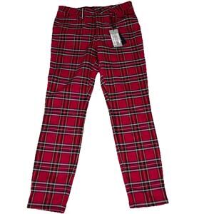 NWT Tommy Hilfiger Women's Tartan The Flex skinny pants Fall 2021 preppy party